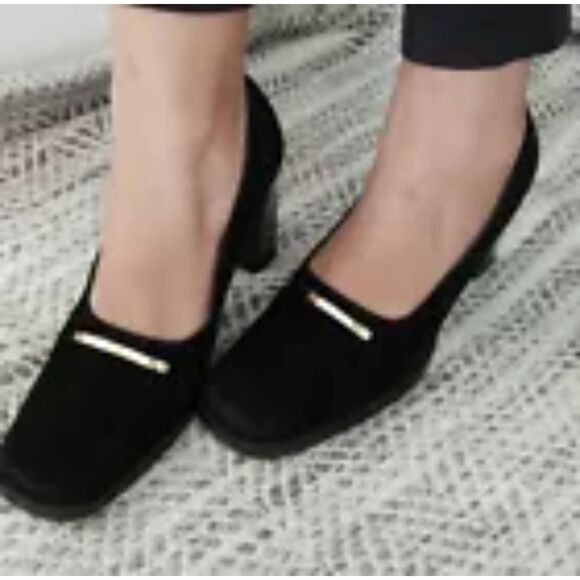 Gucci New Black Suede Classic Heeled Loafers 6 - Picture 15 of 15